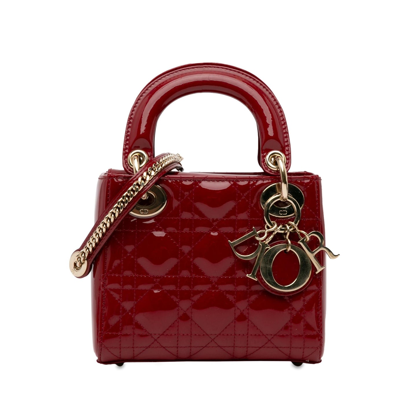 Luxury DiorMini Patent Cannage Lady Luxury Dior(SHG-SdQinm)