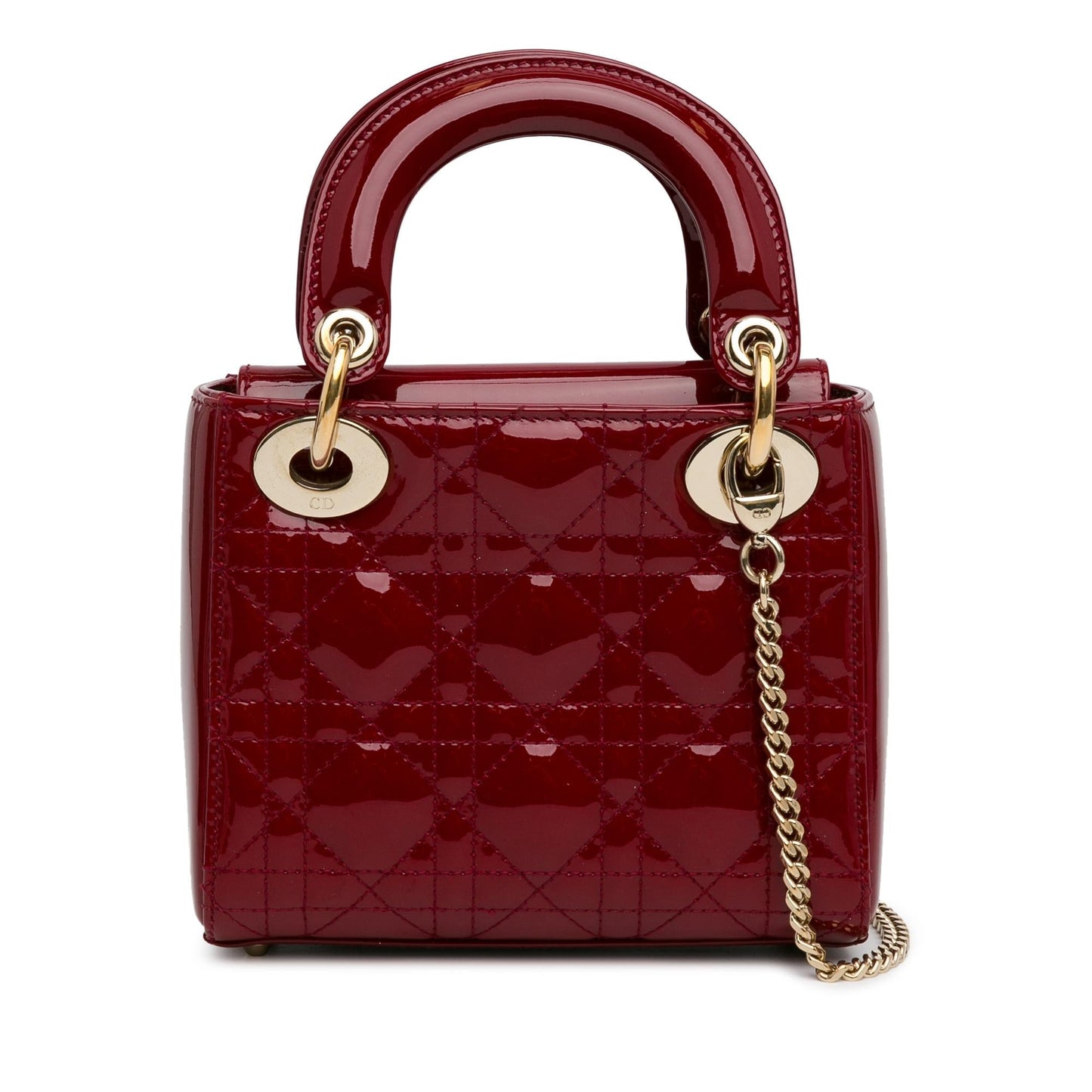 Luxury DiorMini Patent Cannage Lady Luxury Dior(SHG-1yYMQN)
