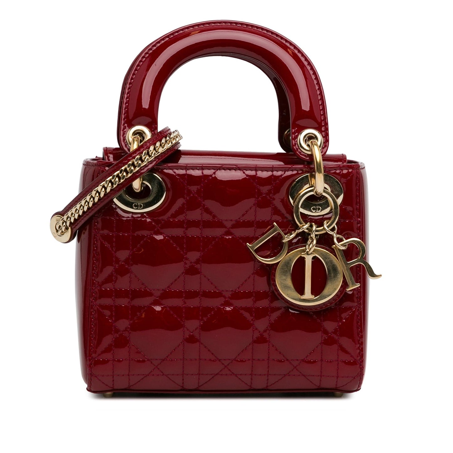 Luxury DiorMini Patent Cannage Lady Luxury Dior(SHG-1yYMQN)