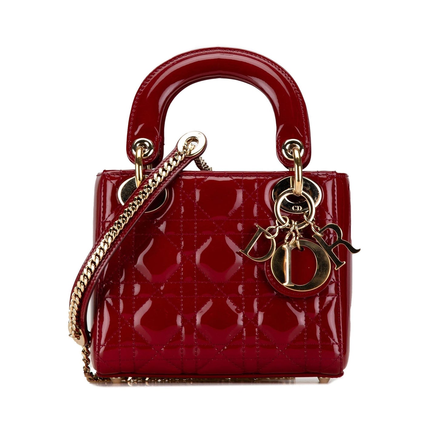 Luxury DiorMini Patent Cannage Lady Luxury Dior(SHG-zlHyBX)