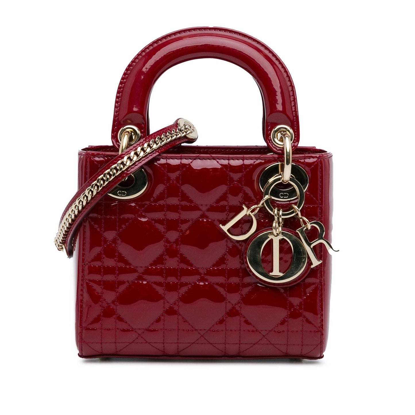 Luxury DiorMini Patent Cannage Lady Luxury Dior(SHG-5cWfM7)