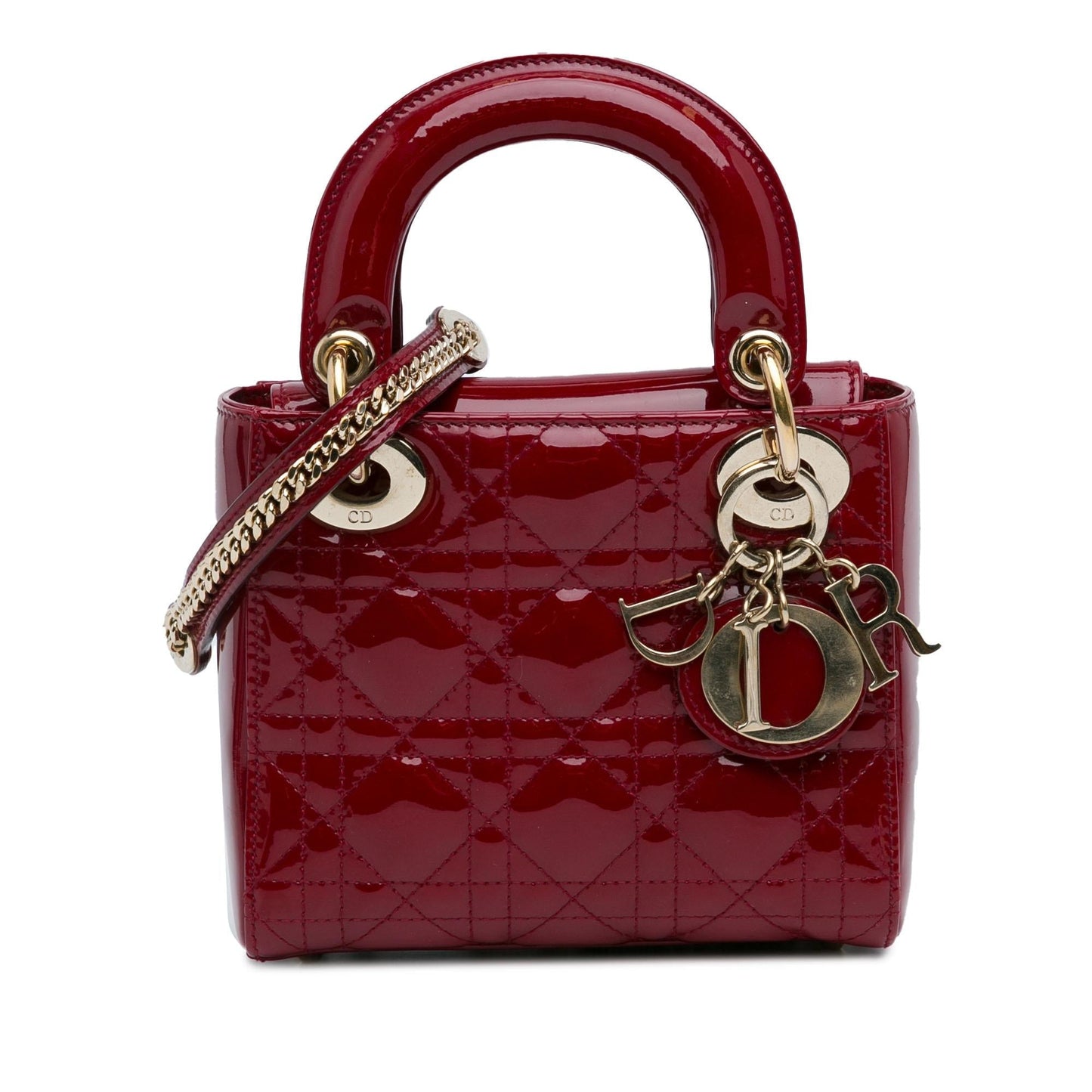 Luxury DiorMini Patent Cannage Lady Luxury Dior(SHG-bl7bnY)