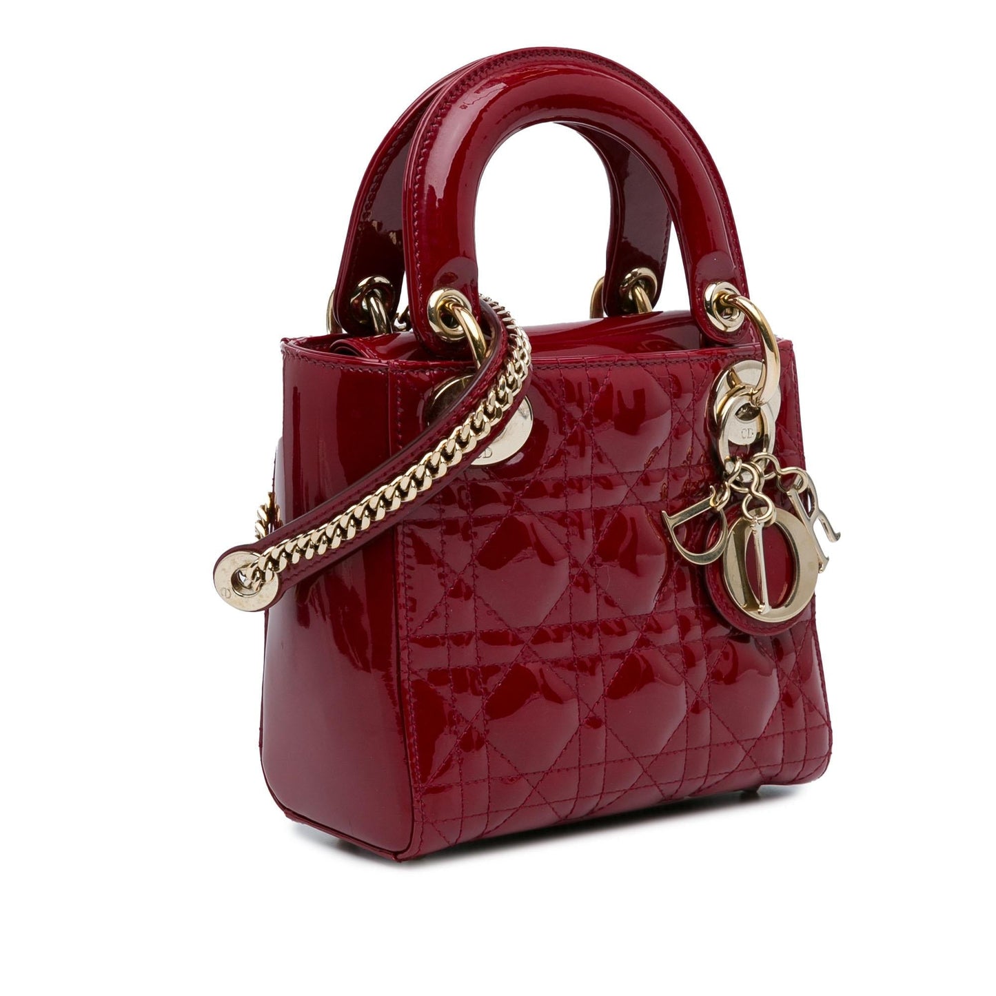 Luxury DiorMini Patent Cannage Lady Luxury Dior(SHG-bl7bnY)