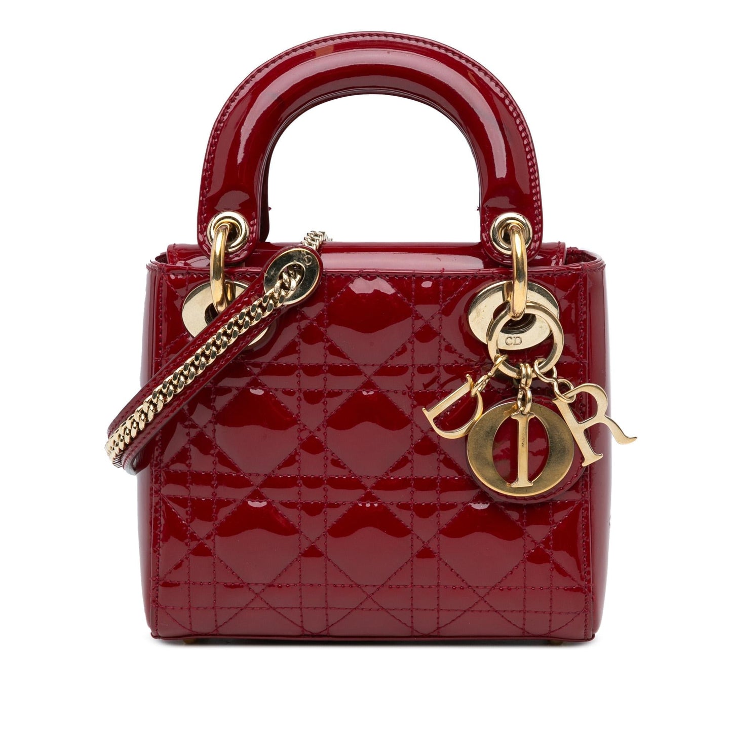 Luxury DiorMini Patent Cannage Lady Luxury Dior(SHG-5jmUhi)
