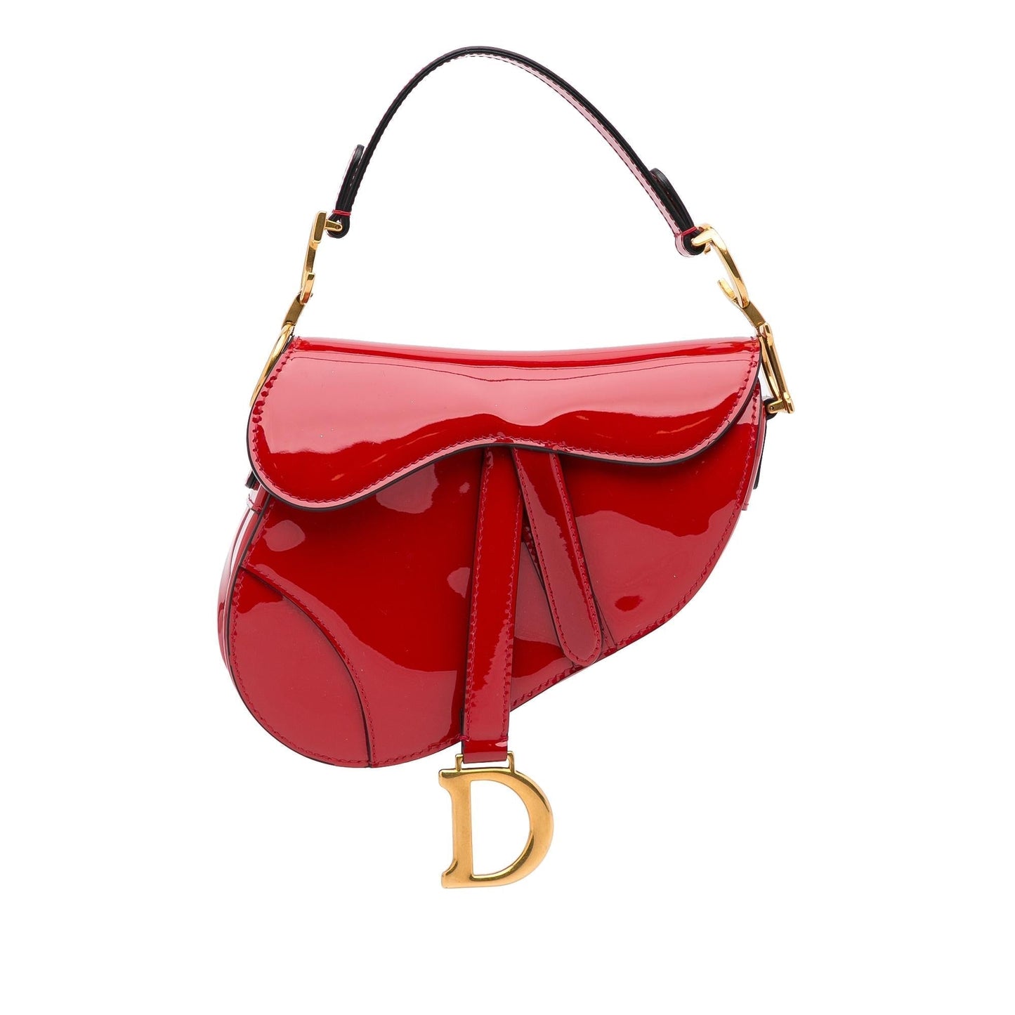 Luxury DiorMini Saddle Patent Shoulder Bag (SHG-sOcB1B)