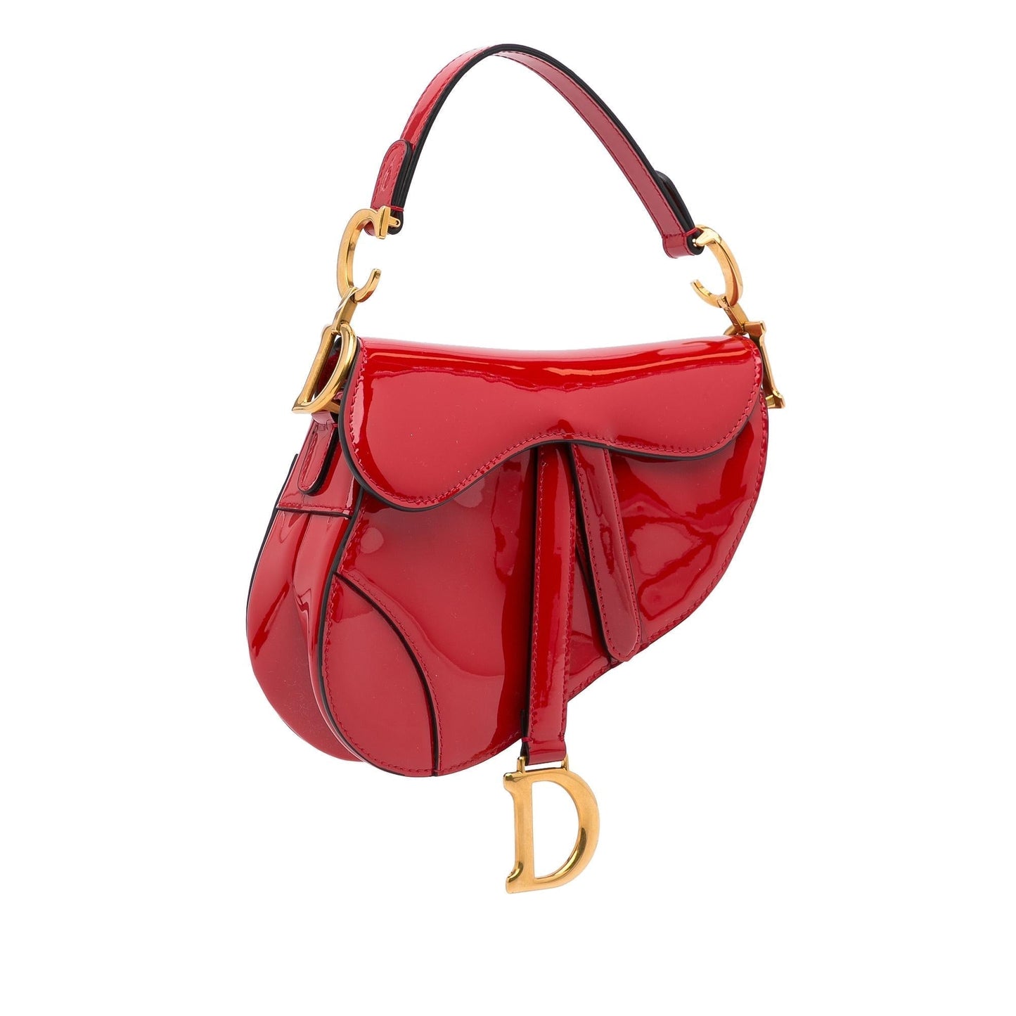 Luxury DiorMini Saddle Patent Shoulder Bag (SHG-sOcB1B)