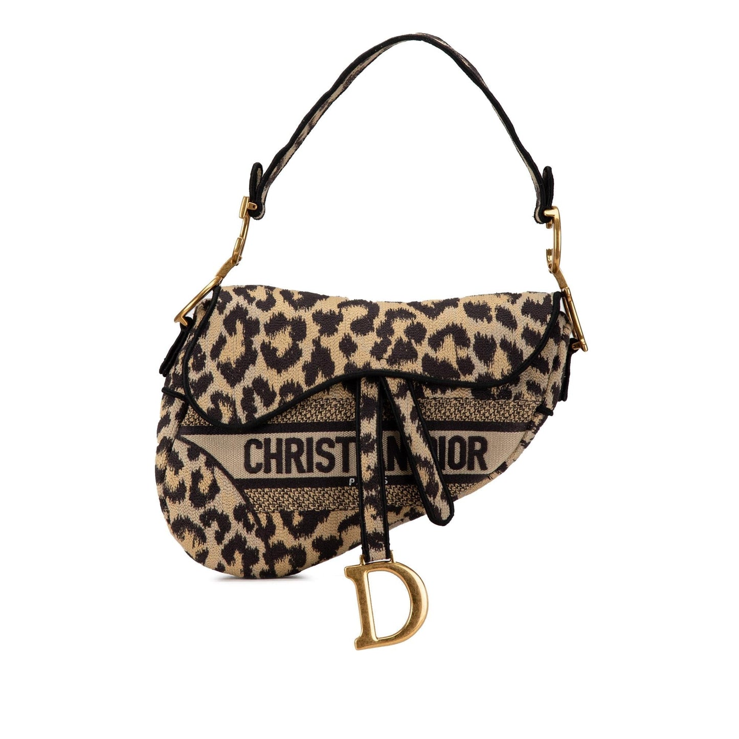 Luxury DiorMizza Embroidered Canvas Saddle Bag (SHG-A8D2SN)