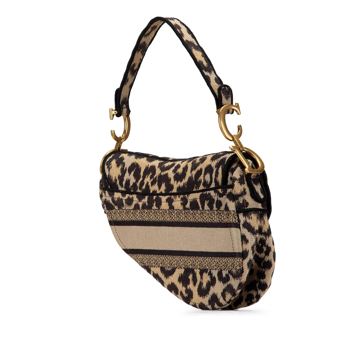 Luxury DiorMizza Embroidered Canvas Saddle Bag (SHG-A8D2SN)