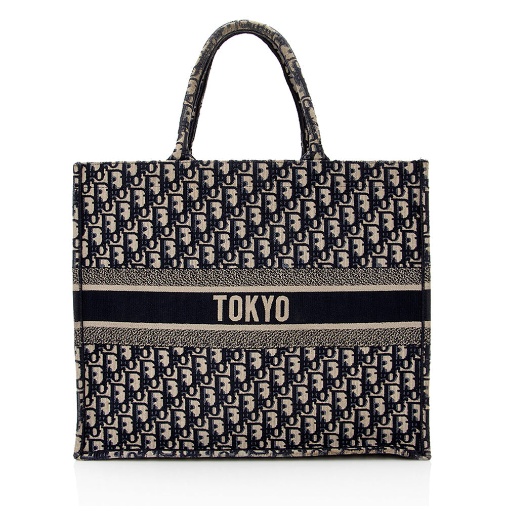 Luxury DiorOblique Book Tote (SHF-21217)