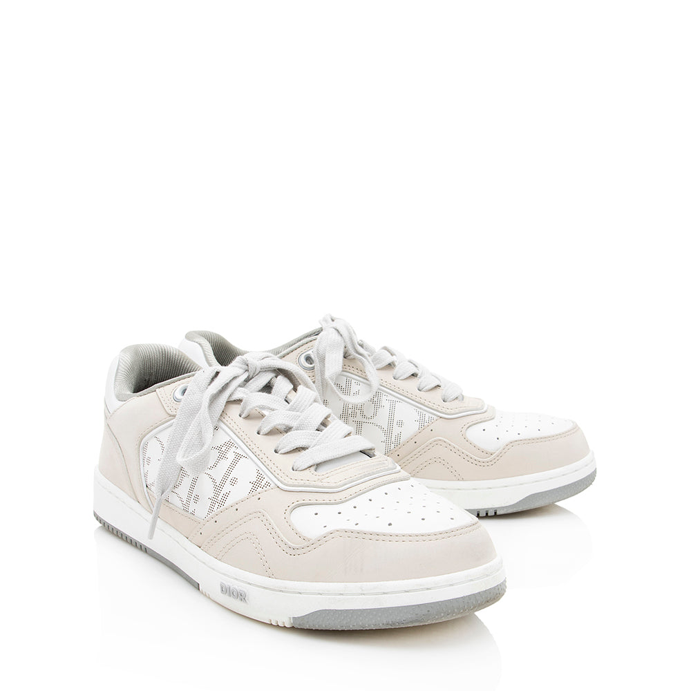 Luxury DiorOblique Calfskin Nubuck Low Top Sneakers - Size 8.5 / 38.5 (SHF-19913)