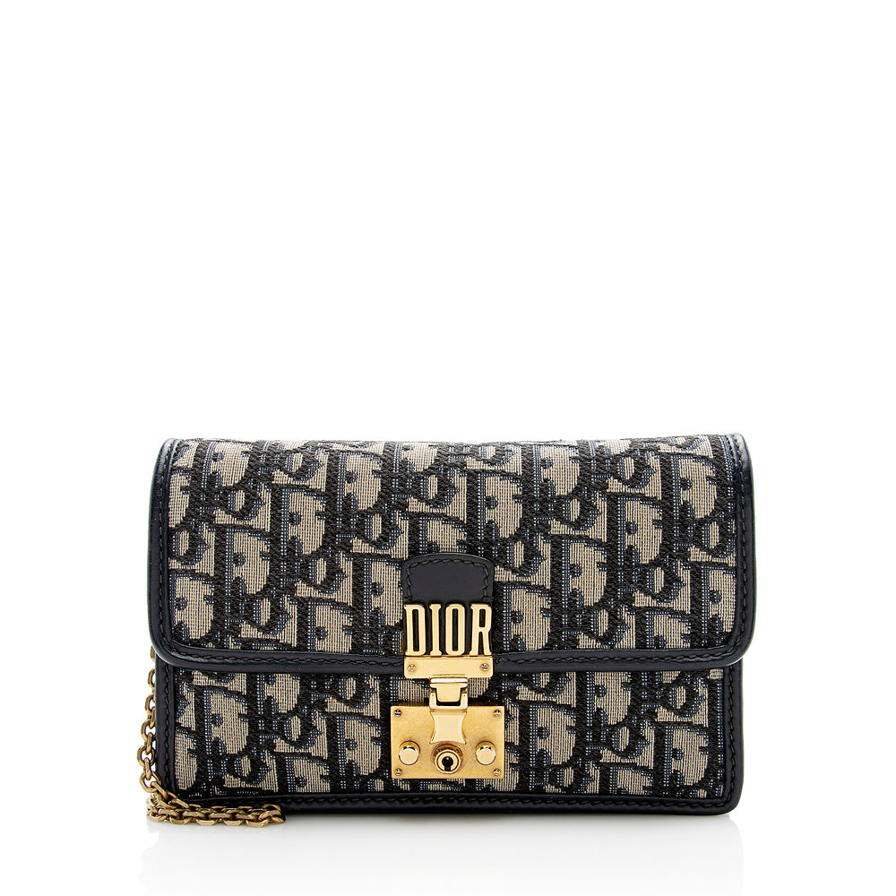 Luxury DiorOblique DiorAddict Chain Clutch (SHF-20828)