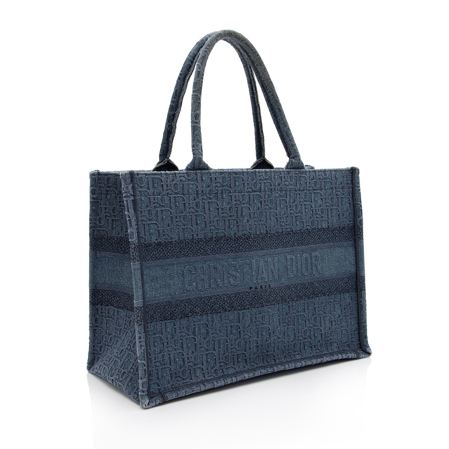 Luxury DiorOblique Denim Small Book Tote (SHF-qjX0Tk)