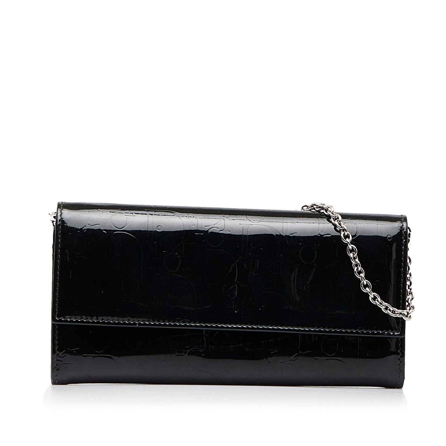 Luxury DiorOblique Patent Leather Wallet on Chain (SHG-I5xAYq)
