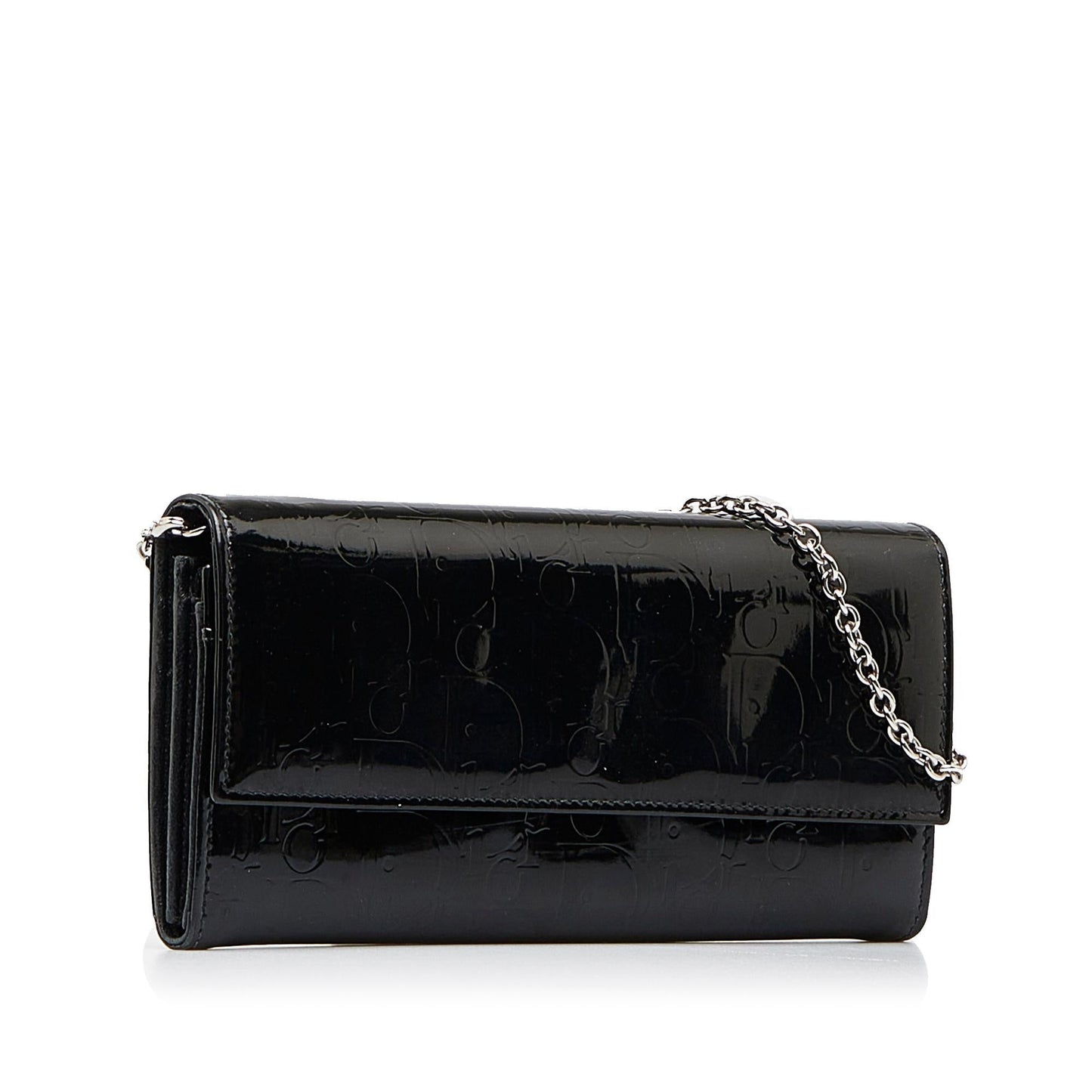 Luxury DiorOblique Patent Leather Wallet on Chain (SHG-I5xAYq)