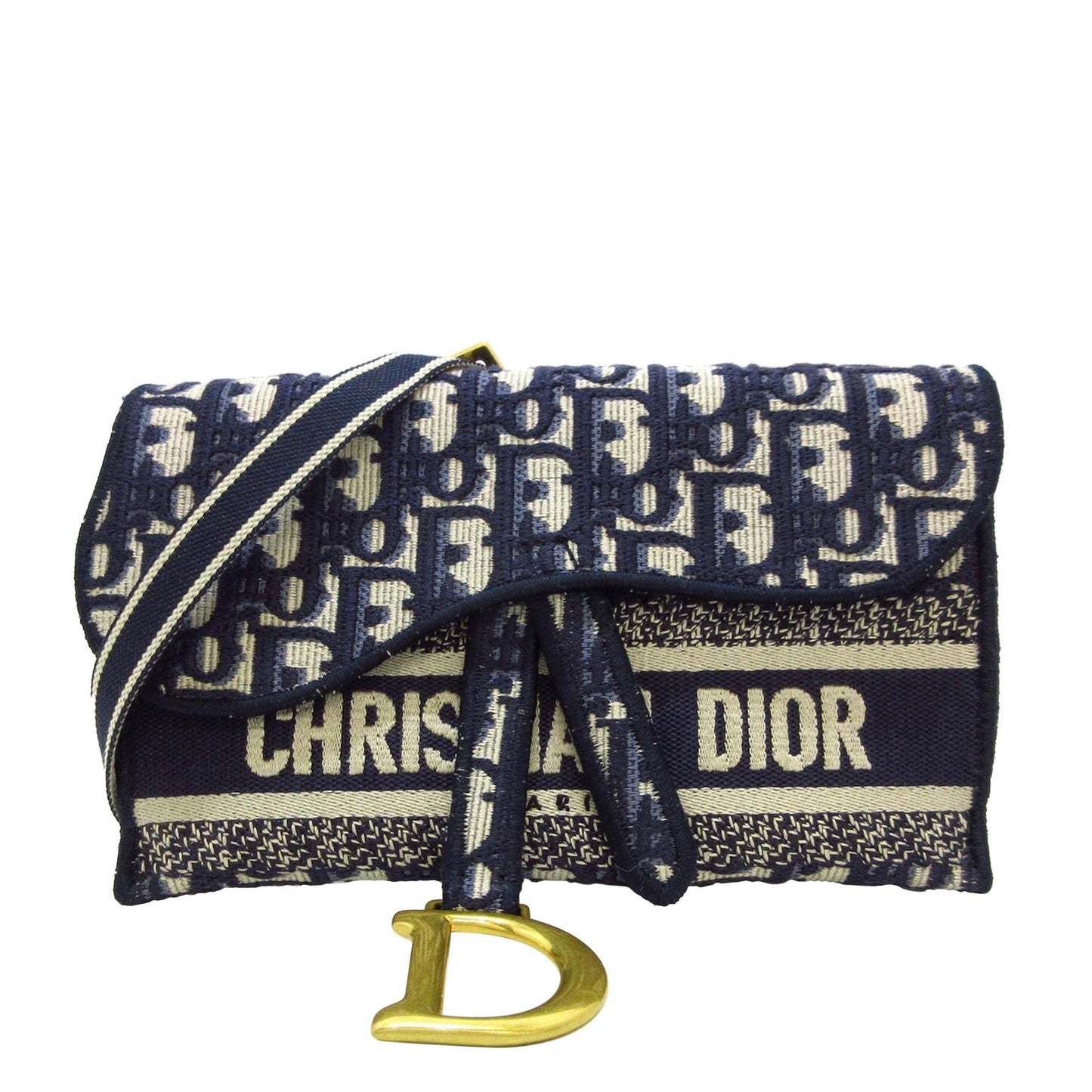 Luxury DiorOblique Saddle Slim Belt Pouch (SHG-8lD1xi)