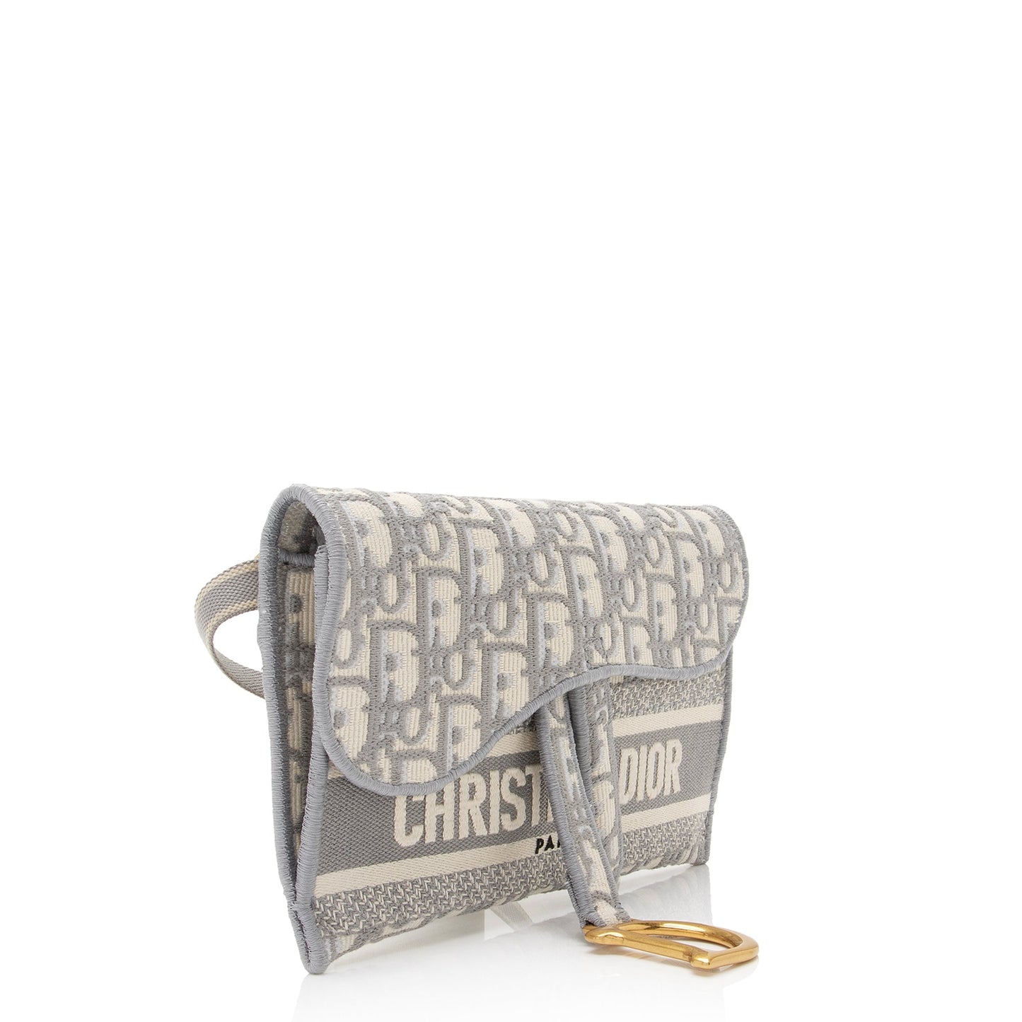 Luxury DiorOblique Slim Saddle Pouch (SHF-fZrtcw)