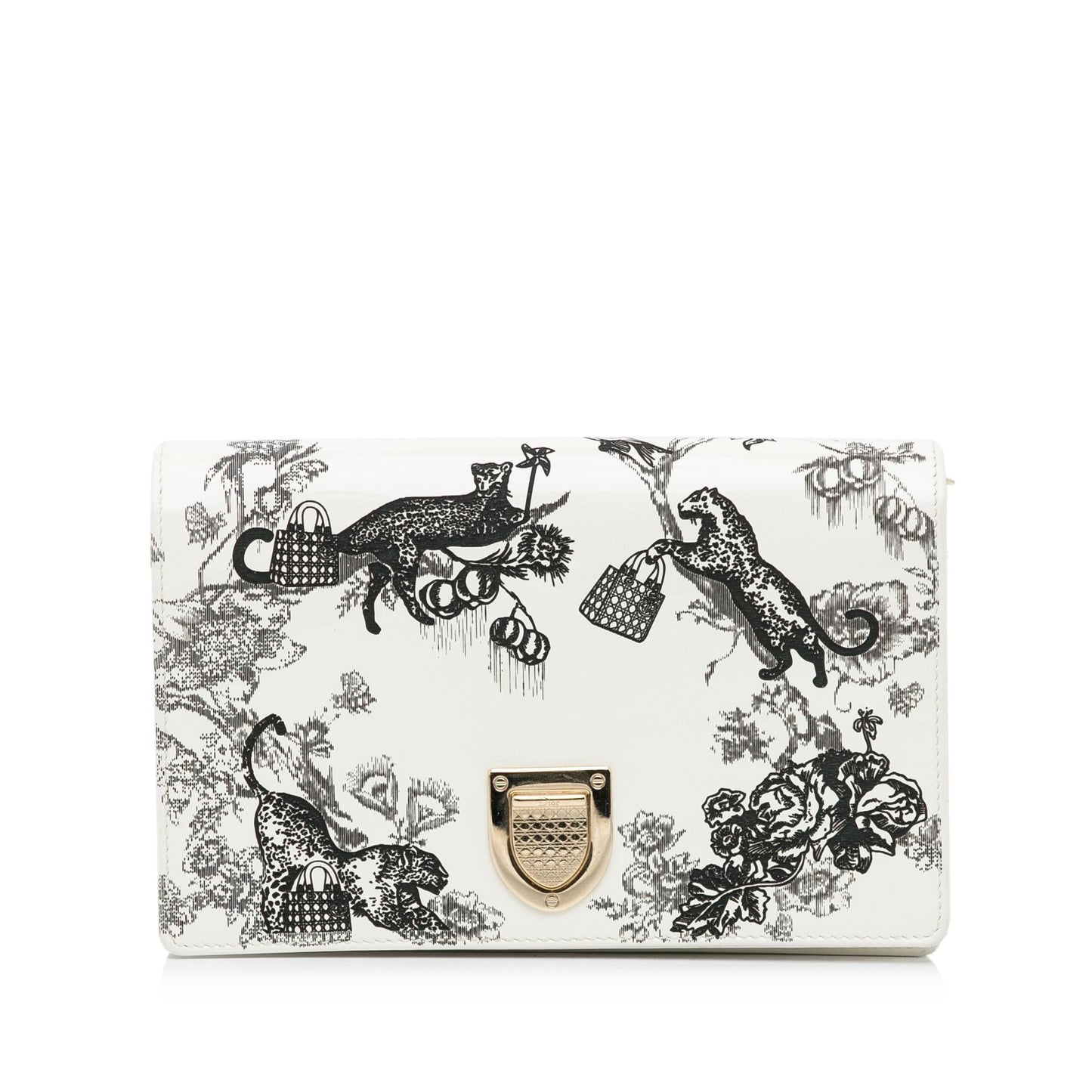 Luxury DiorPatent Diorama Toile de Jouy Clutch (SHG-RGybns)