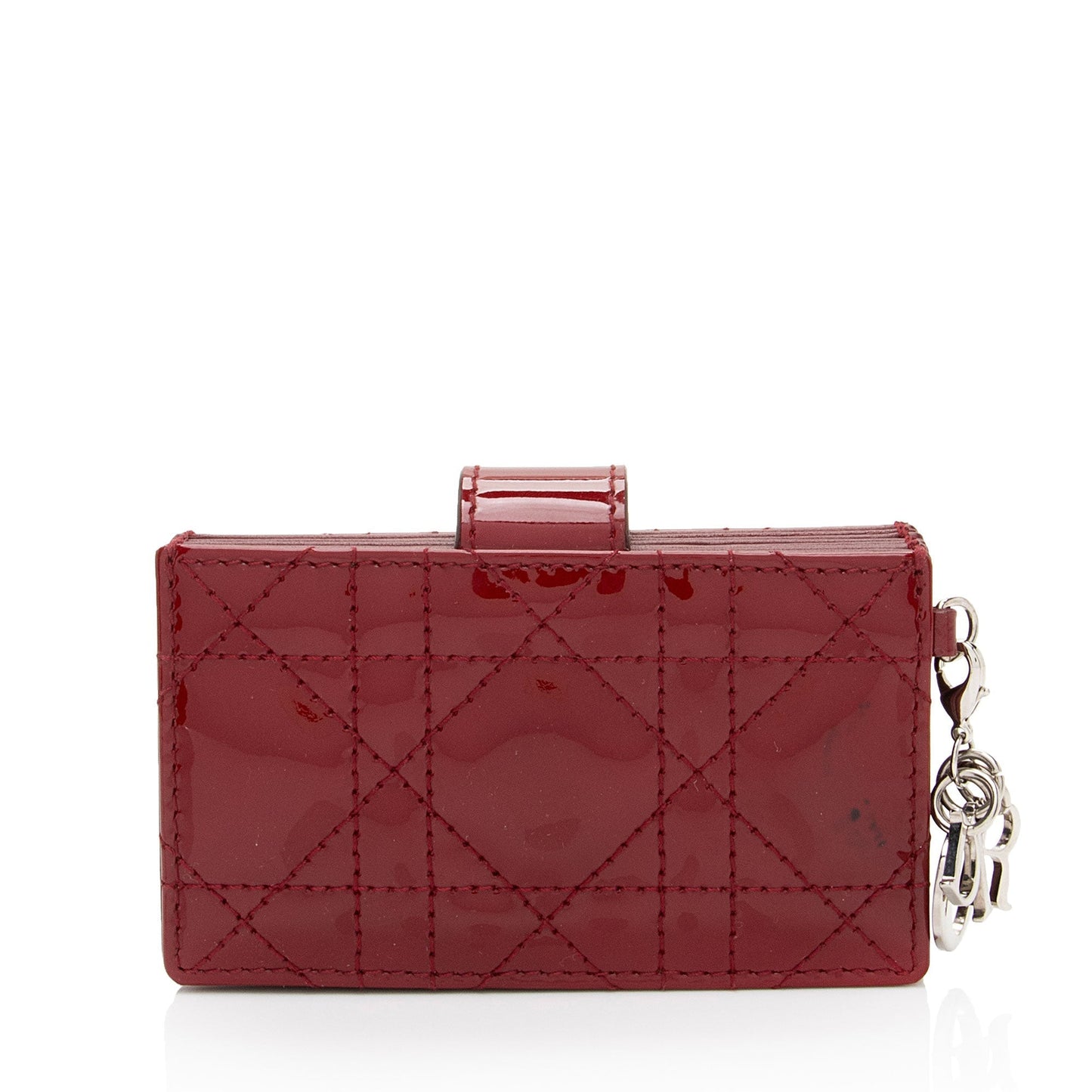 Luxury DiorPatent Leather Cannage Lady Luxury Dior5 Gusset Card Holder (SHF-jwrIuS)