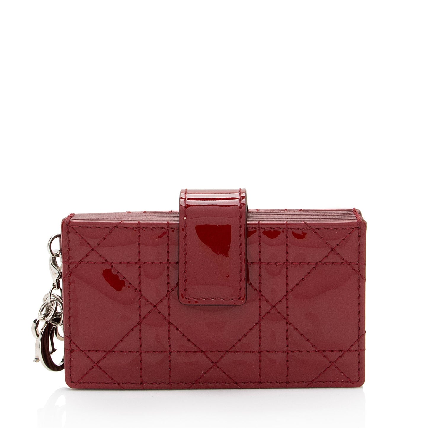 Luxury DiorPatent Leather Cannage Lady Luxury Dior5 Gusset Card Holder (SHF-jwrIuS)