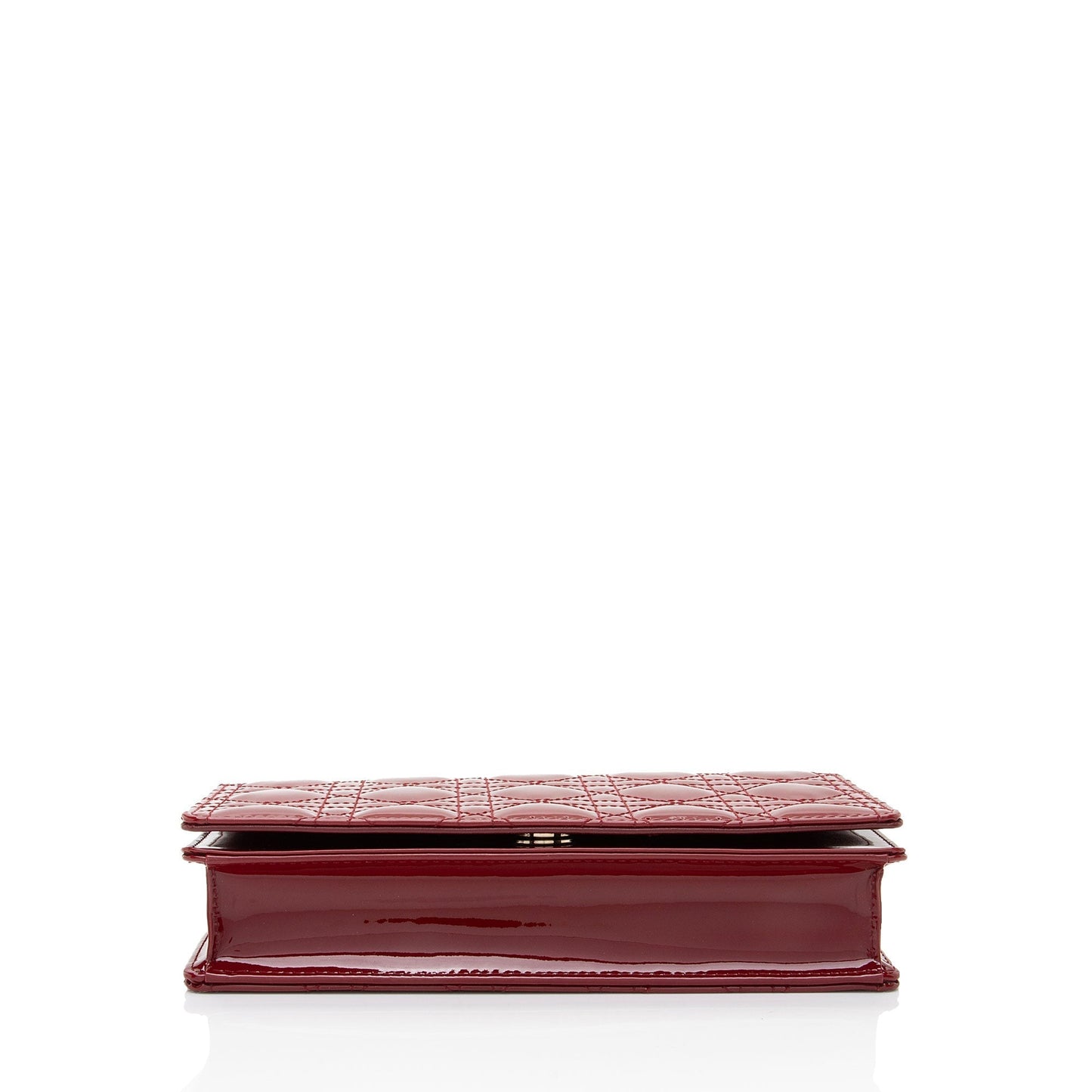 Luxury DiorPatent Leather Cannage Lady Luxury DiorWallet on Chain (SHF-w2ghq7)