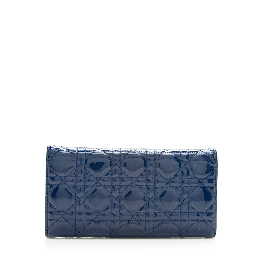 Luxury DiorPatent Leather Cannage Wallet on Chain Bag (SHF-19380)