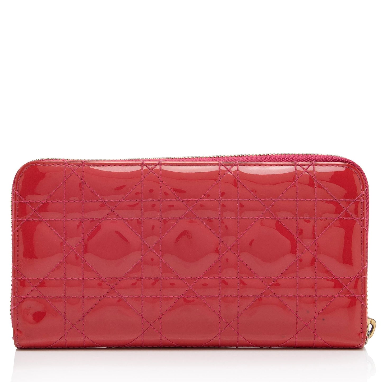 Luxury DiorPatent Leather Cannage Zip Around Wallet (SHF-lypqwi)