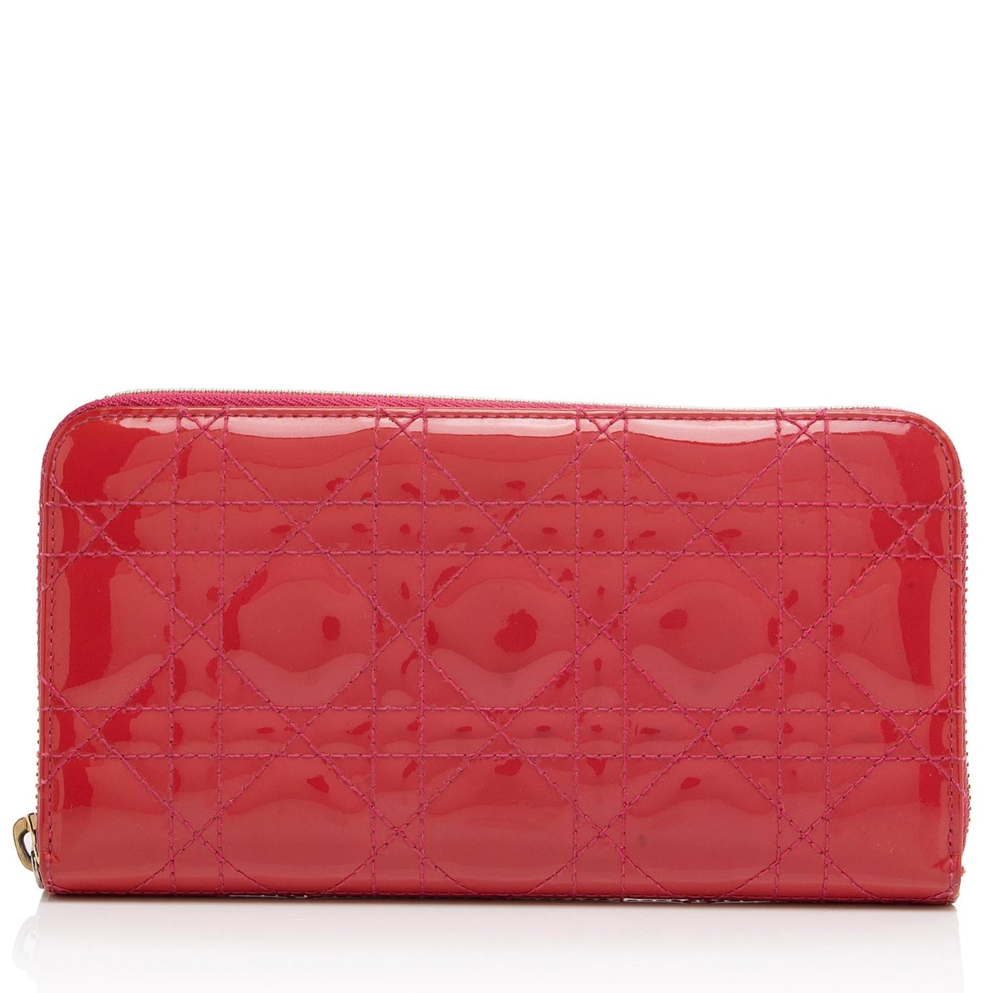 Luxury DiorPatent Leather Cannage Zip Around Wallet (SHF-lypqwi)