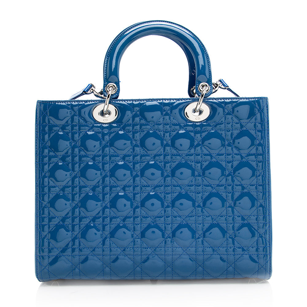 Luxury DiorPatent Leather Lady Luxury DiorLarge Tote (SHF-19135)