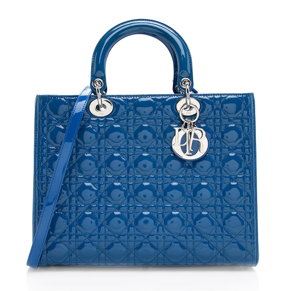 Luxury DiorPatent Leather Lady Luxury DiorLarge Tote (SHF-19135)