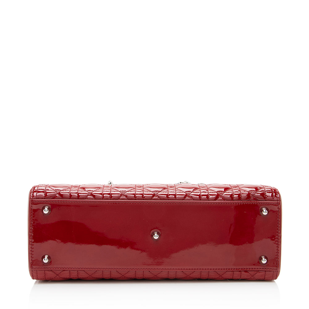 Luxury DiorPatent Leather Lady Luxury DiorLarge Tote (SHF-19305)