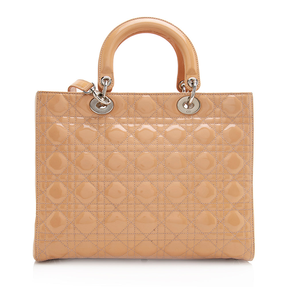 Luxury DiorPatent Leather Lady Luxury DiorLarge Tote (SHF-21157)