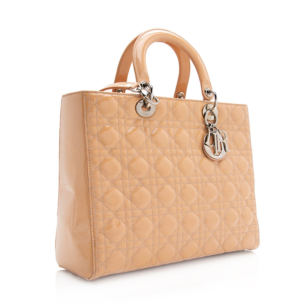 Luxury DiorPatent Leather Lady Luxury DiorLarge Tote (SHF-21157)