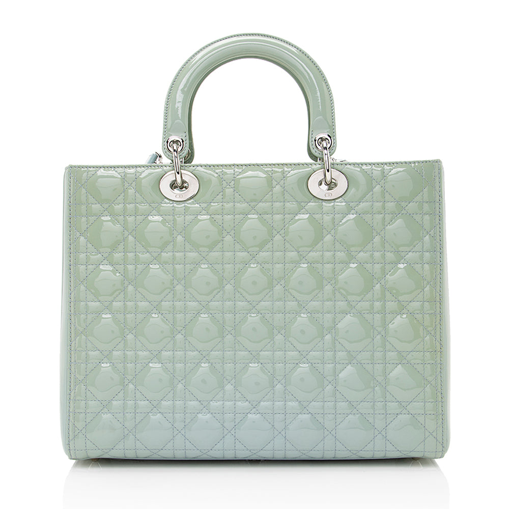 Luxury DiorPatent Leather Lady Luxury DiorLarge Tote (SHF-22040)