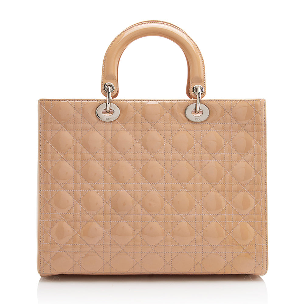 Luxury DiorPatent Leather Lady Luxury DiorLarge Tote (SHF-22103)