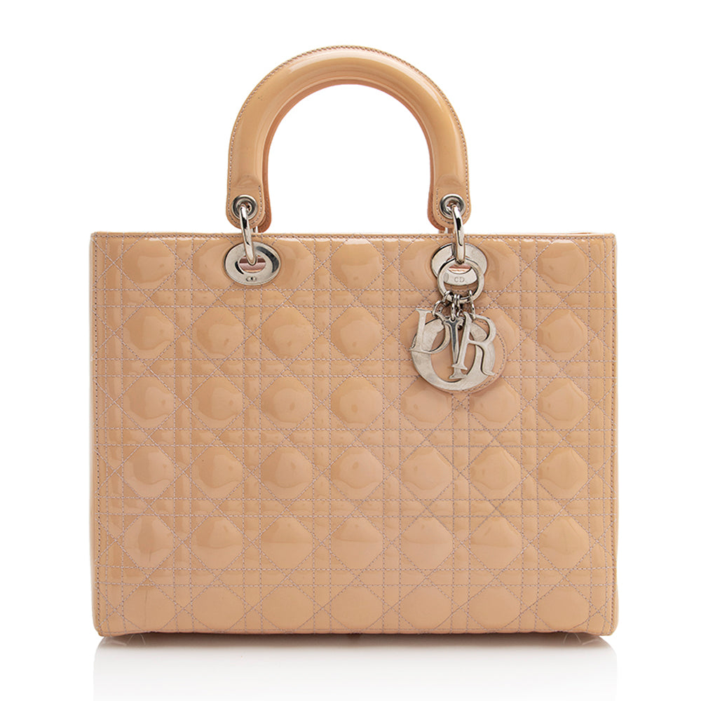 Luxury DiorPatent Leather Lady Luxury DiorLarge Tote (SHF-22103)