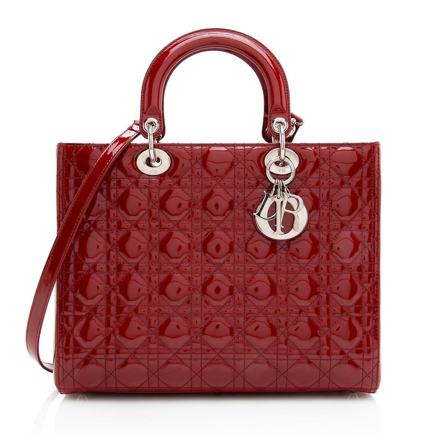Luxury DiorPatent Leather Lady Luxury DiorLarge Tote (SHF-22848)