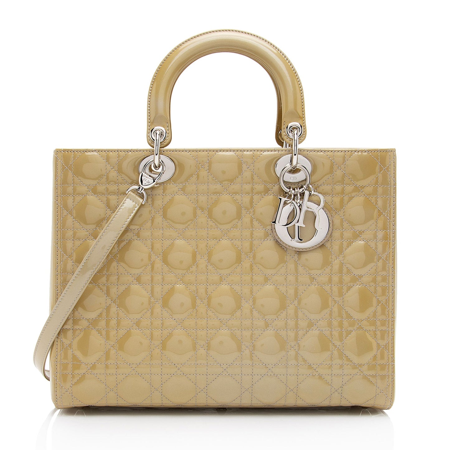 Luxury DiorPatent Leather Lady Luxury DiorLarge Tote (SHF-XrH1n0)