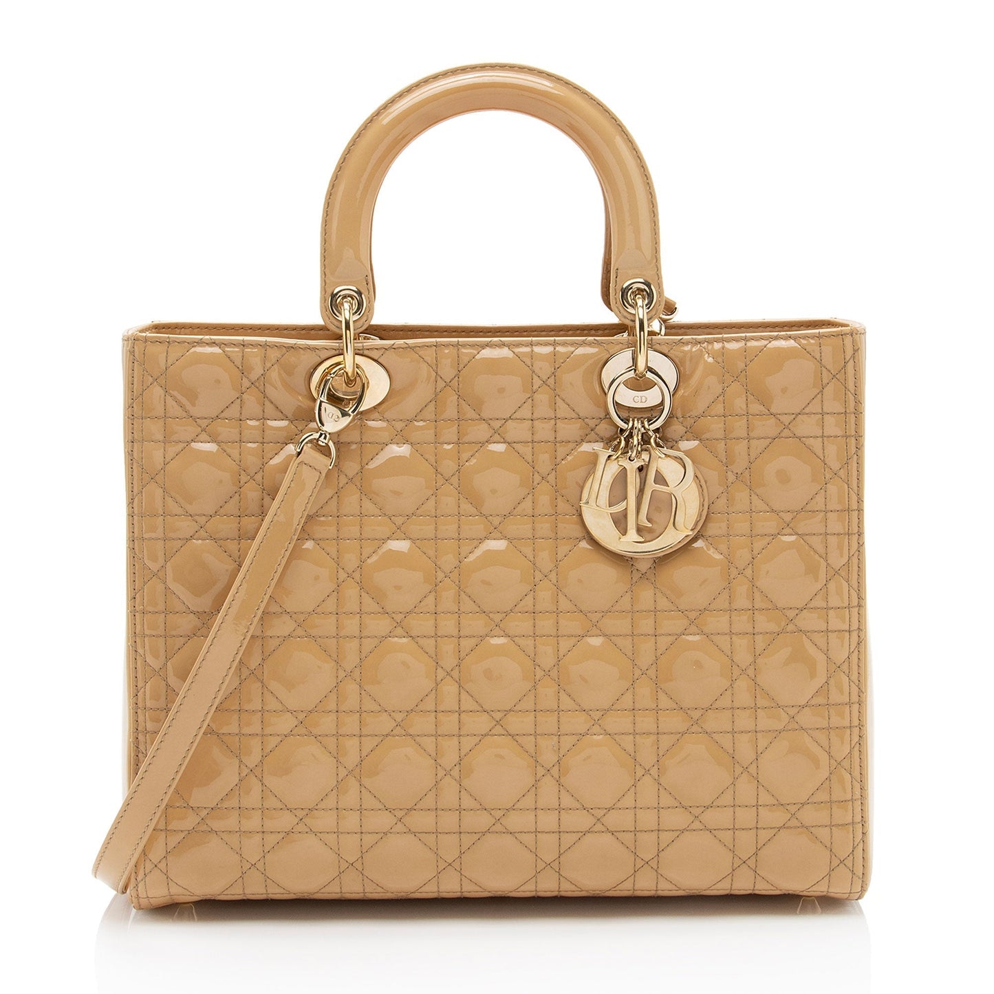 Luxury DiorPatent Leather Lady Luxury DiorLarge Tote (SHF-EZ4EwJ)