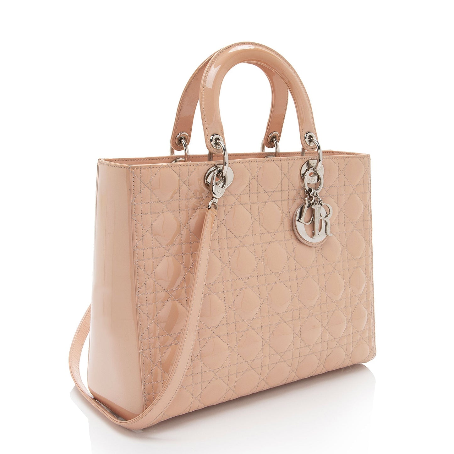 Luxury DiorPatent Leather Lady Luxury DiorLarge Tote (SHF-oF5d9t)