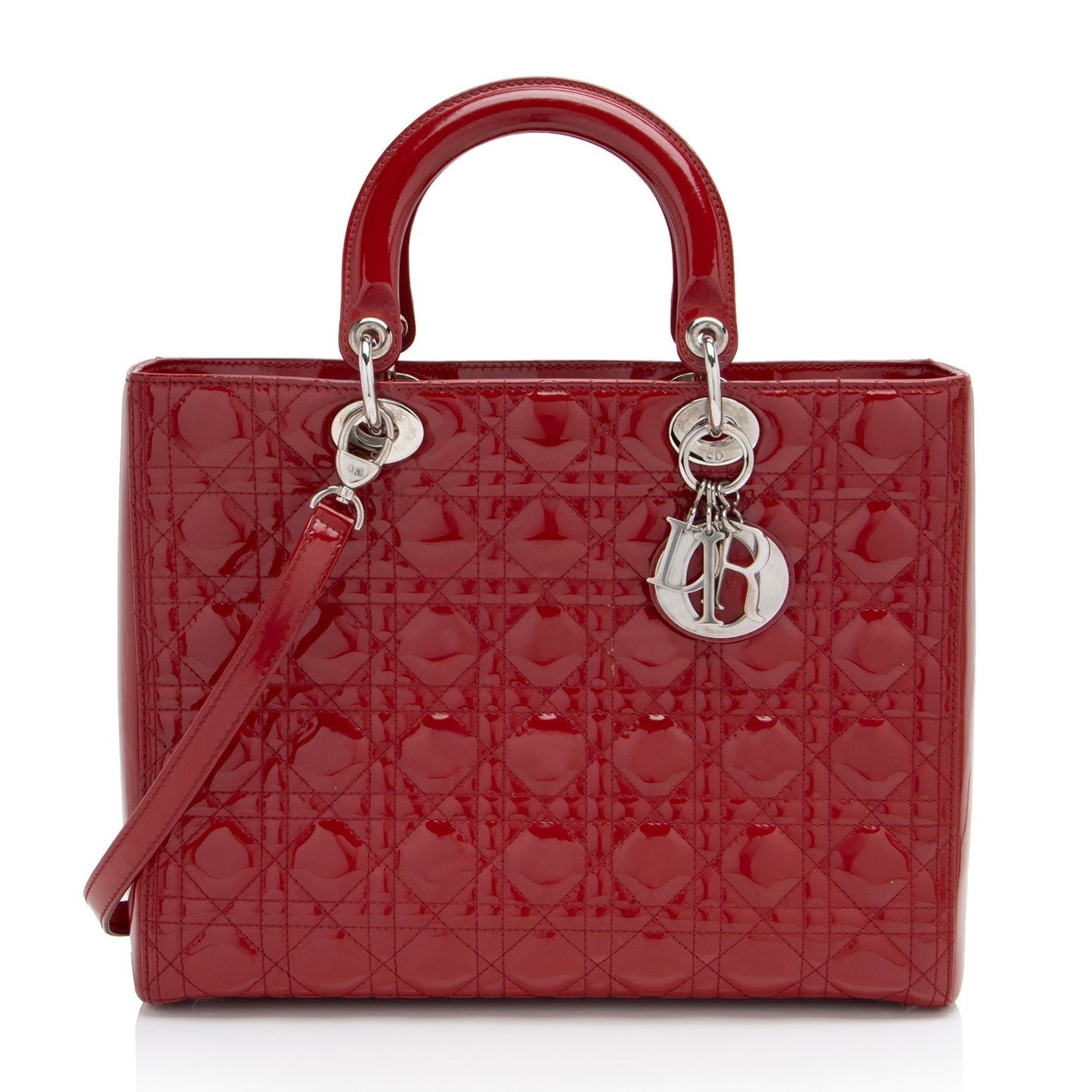 Luxury DiorPatent Leather Lady Luxury DiorLarge Tote (SHF-lUu7jb)