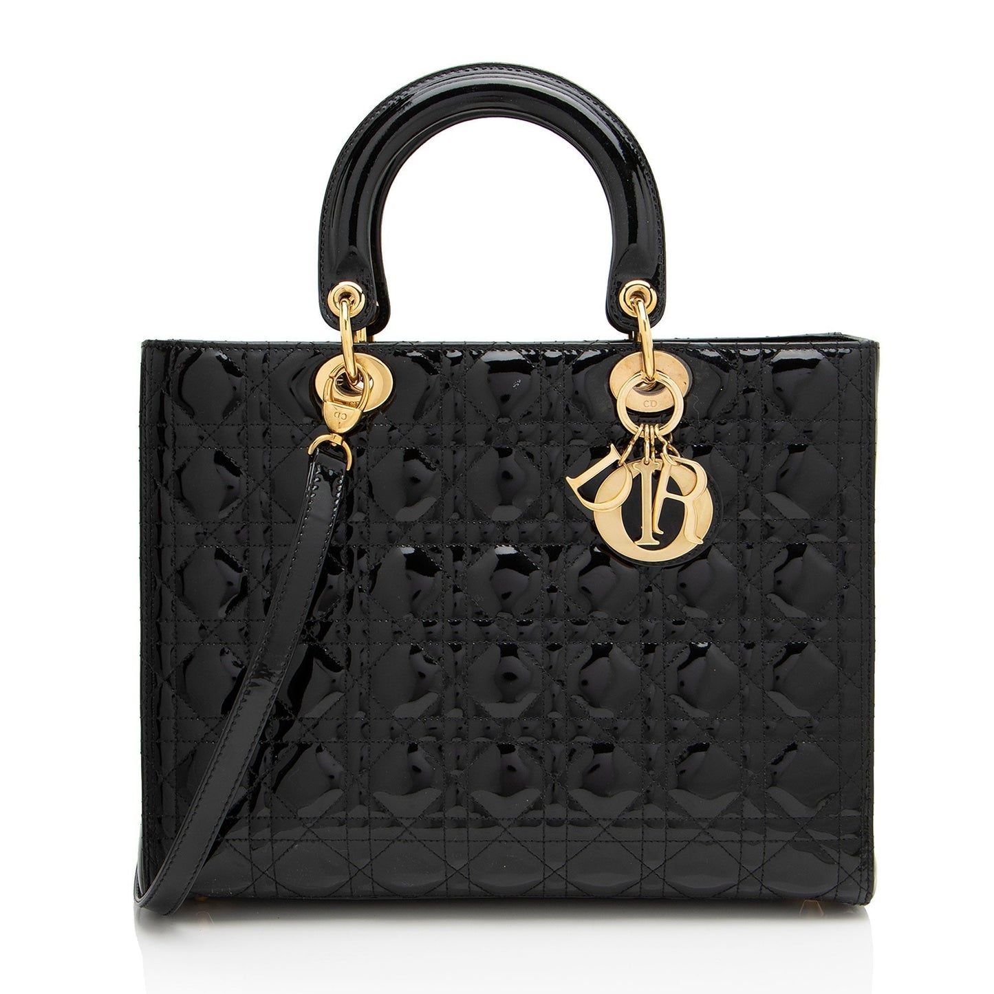 Luxury DiorPatent Leather Lady Luxury DiorLarge Tote (SHF-GVZhUv)
