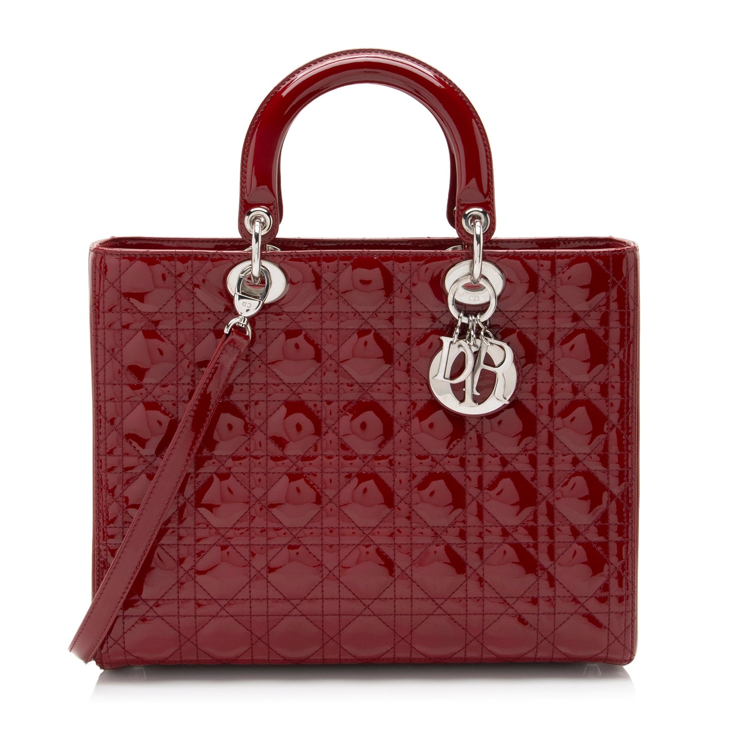 Luxury DiorPatent Leather Lady Luxury DiorLarge Tote (SHF-91E8TQ)