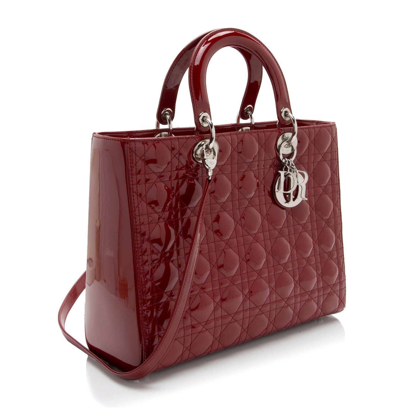 Luxury DiorPatent Leather Lady Luxury DiorLarge Tote (SHF-91E8TQ)