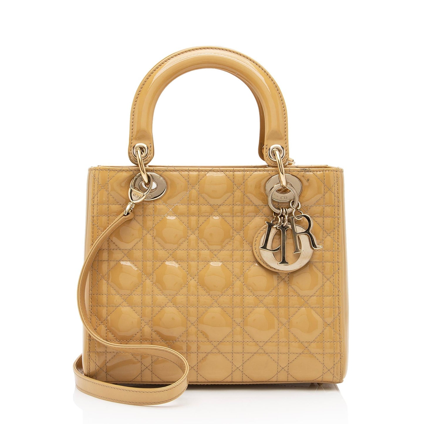Luxury DiorPatent Leather Lady Luxury DiorMedium Tote (SHF-l6Ix36)