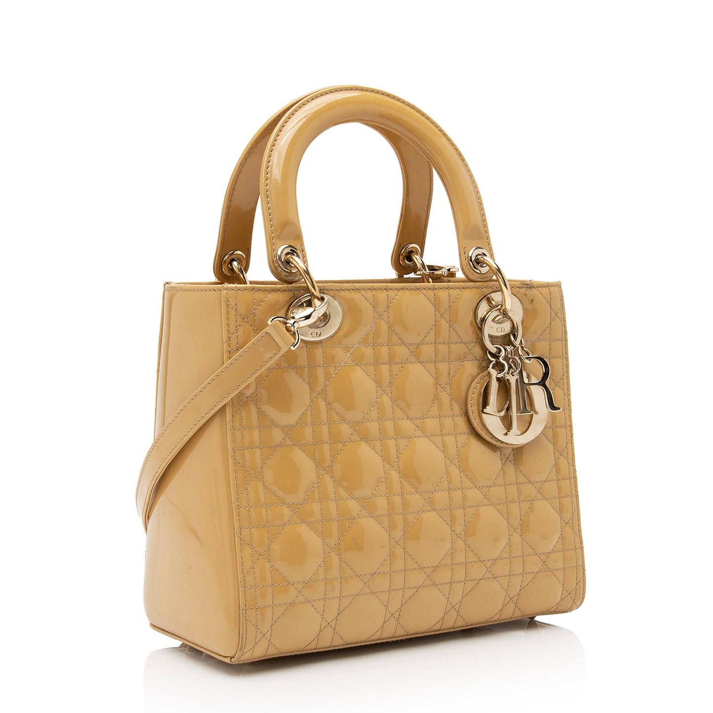 Luxury DiorPatent Leather Lady Luxury DiorMedium Tote (SHF-l6Ix36)