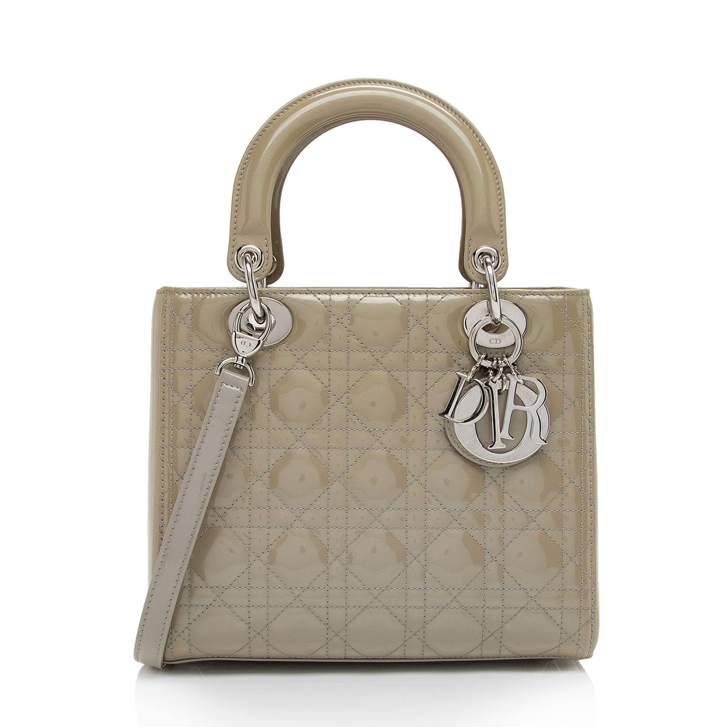 Luxury DiorPatent Leather Lady Luxury DiorMedium Tote (SHF-dLpwLG)