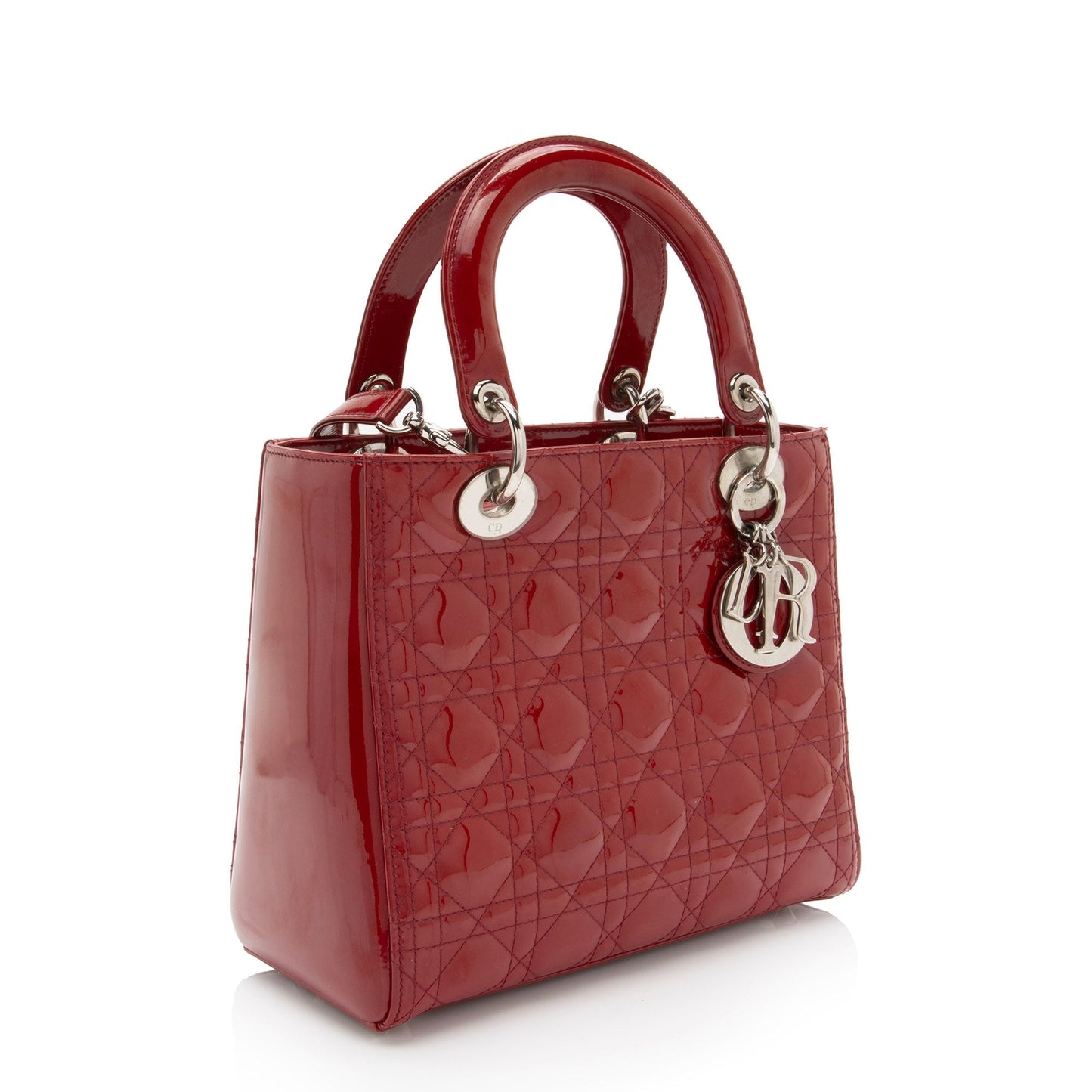Luxury DiorPatent Leather Lady Luxury DiorMedium Tote (SHF-KM7Orb)