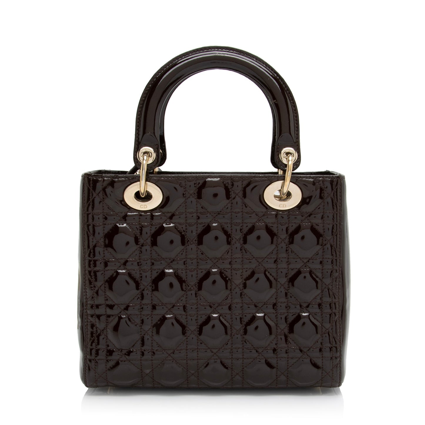 Luxury DiorPatent Leather Lady Luxury DiorMedium Tote (SHF-c6eBWA)