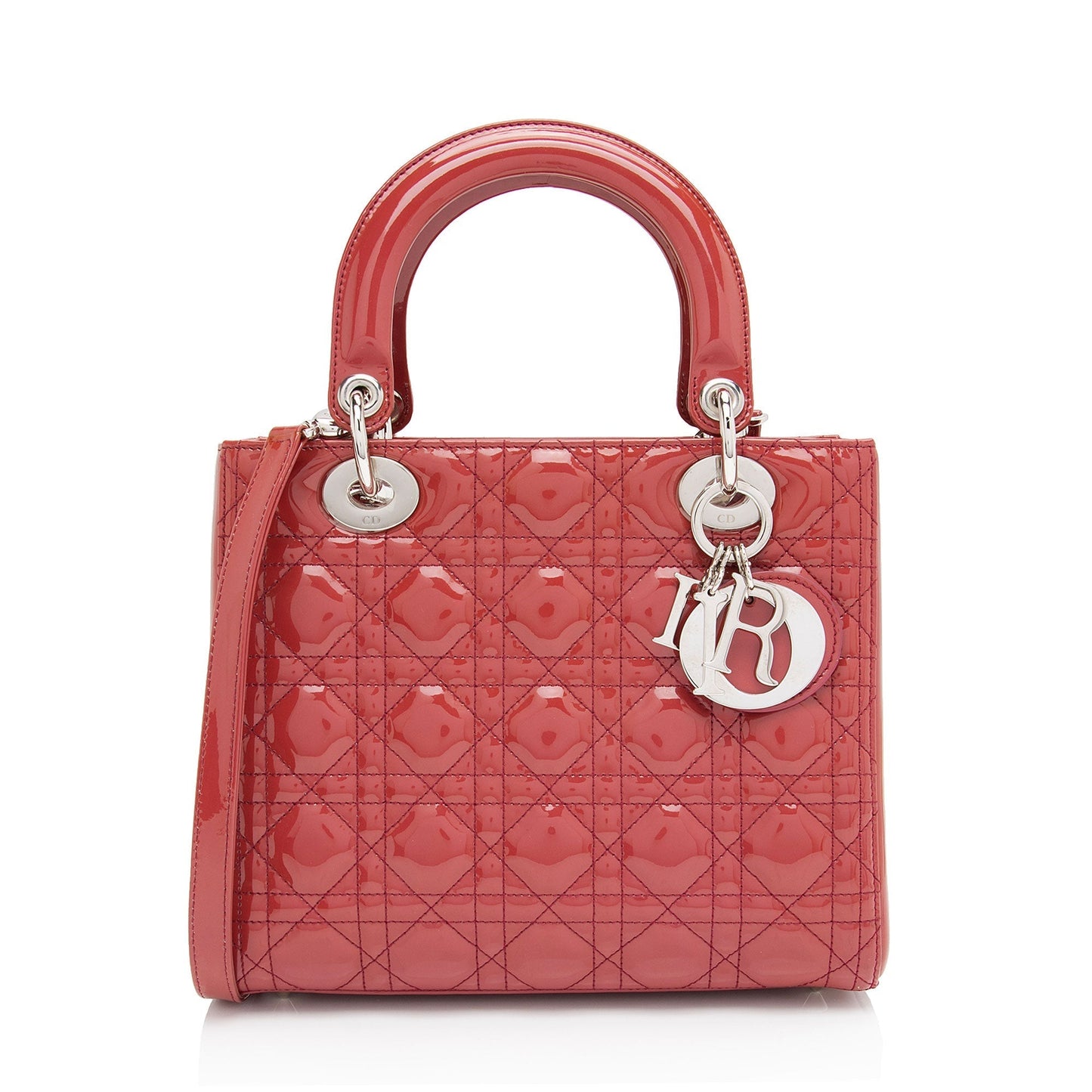 Luxury DiorPatent Leather Lady Luxury DiorMedium Tote (SHF-9SFjWH)