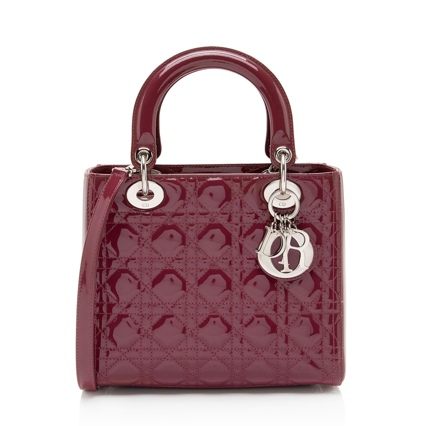 Luxury DiorPatent Leather Lady Luxury DiorMedium Tote (SHF-Tr4vgf)